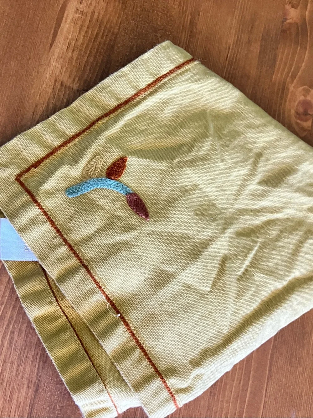 Williams-Sonoma Placemat & Napkin Set of 4 Harvest Gold Embroidered